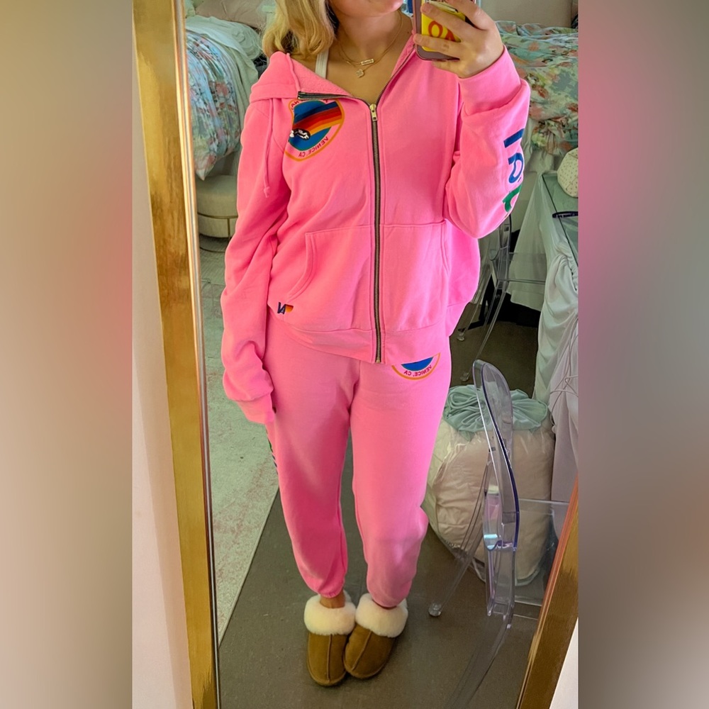 🩷Aviator Nation Neon Pink pants!! L